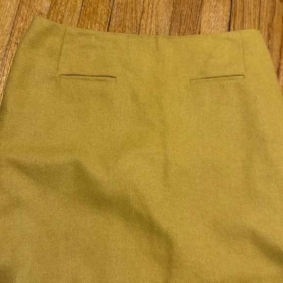 Dalia Collection Wool Blend Skirt Womens 10 Mustard Yellow A Line Mini - Picture 3 of 7